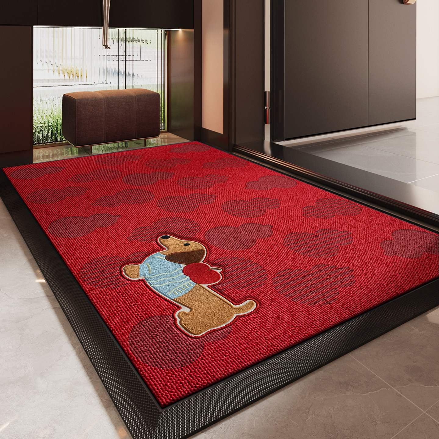 入户门地垫红色喜庆门垫大门口防滑脚垫耐脏耐磨除尘高端进门地毯,居家布艺,入户地垫,淘宝优惠券,粉丝福利购,淘宝优惠卷