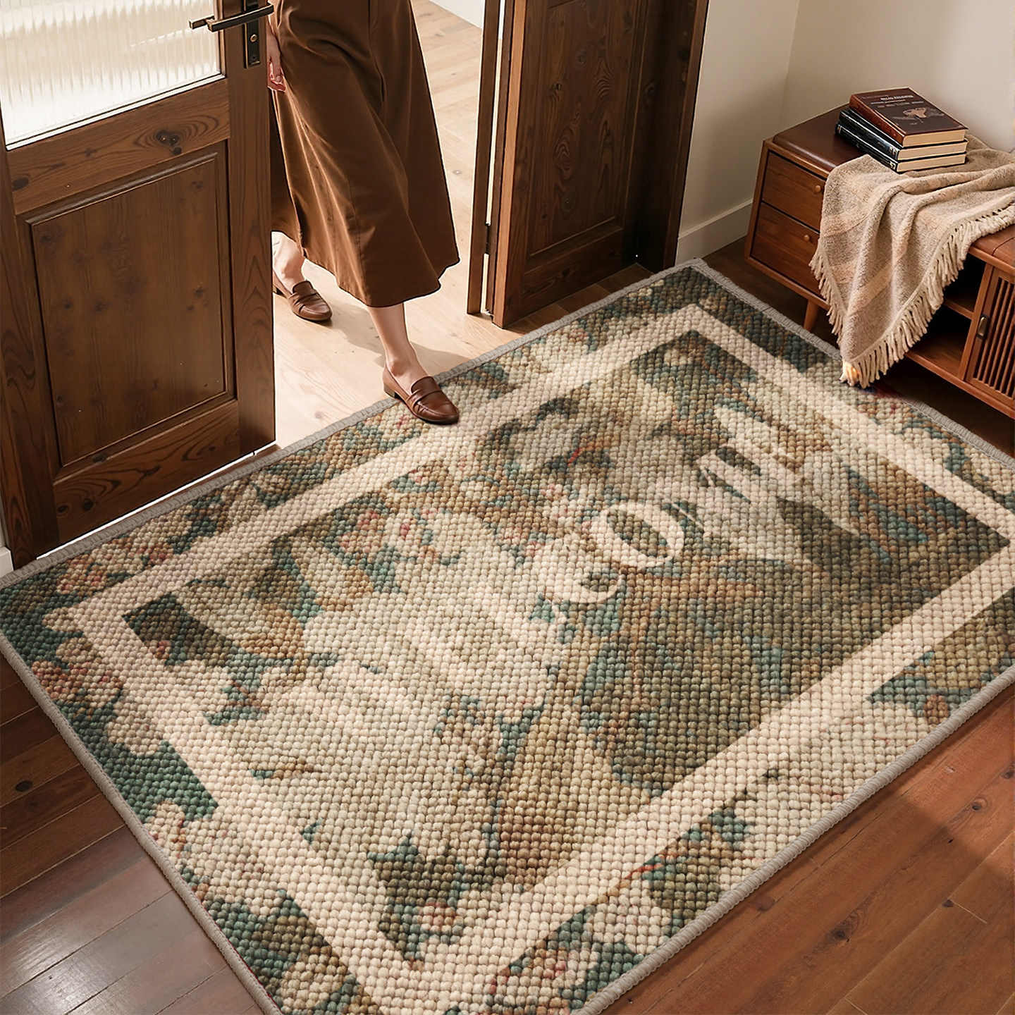 高级感大颗粒入户门地垫2026新款玄关进门脚垫耐磨防滑可定制地毯,居家布艺,入户地垫,淘宝优惠券,粉丝福利购,淘宝优惠卷