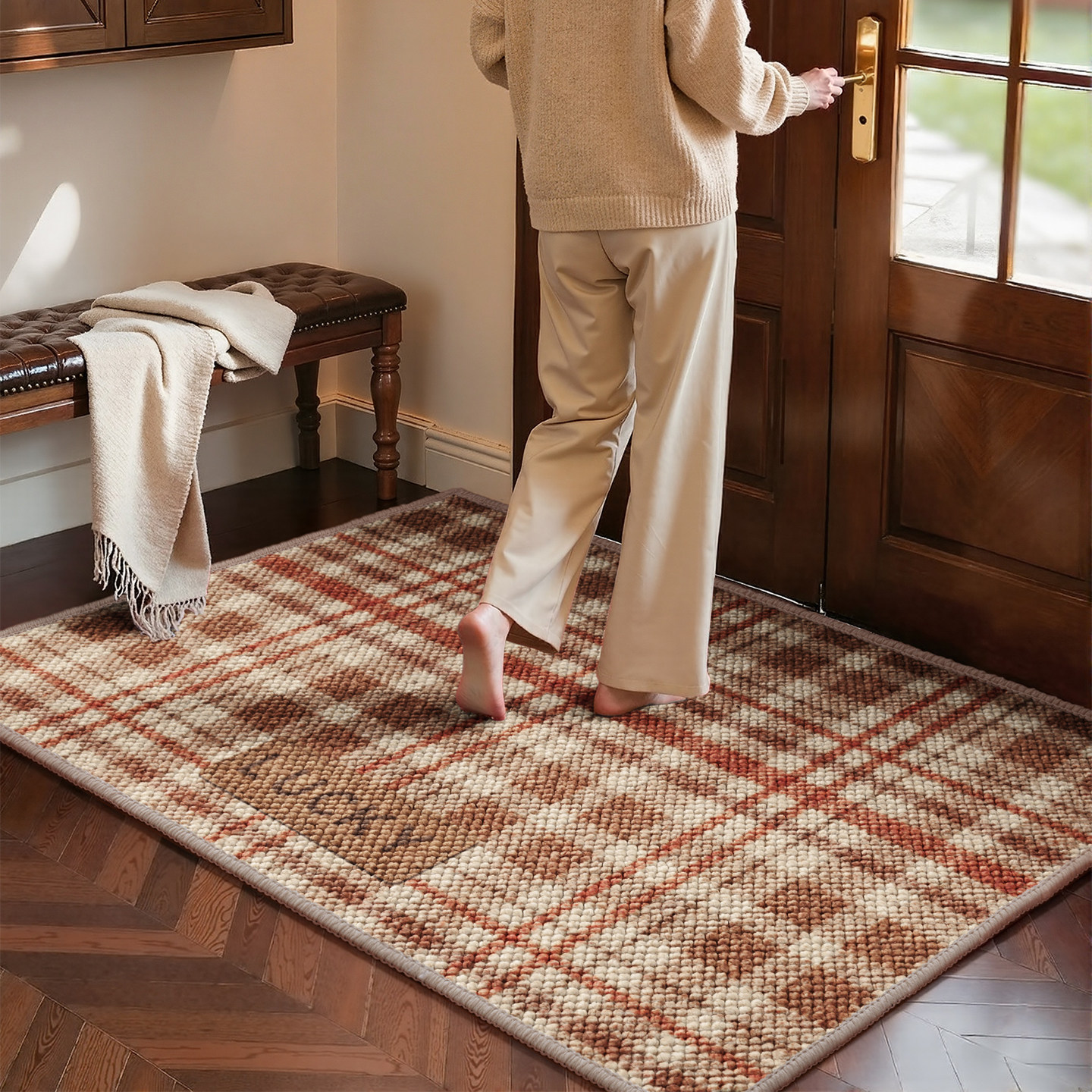 入户门地垫新款玄关大门脚垫高级感大颗粒新款防滑耐磨可定制地毯,居家布艺,入户地垫,淘宝优惠券,粉丝福利购,淘宝优惠卷