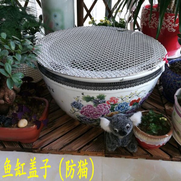 304不锈钢圆形网片鱼缸盖子防猫直径50607080厘米100厘米厂家定做