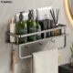 YWEEL卫生间置物架浴室洗漱台免打孔壁挂式 厕所洗手间阳台收纳架