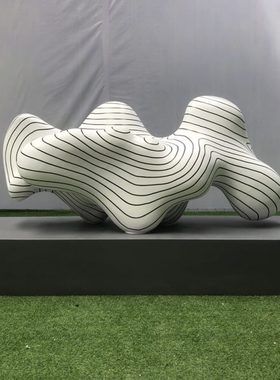 大型户外园林景观动物仿石头抽象艺术玻璃钢假山奇石雕塑装饰摆件