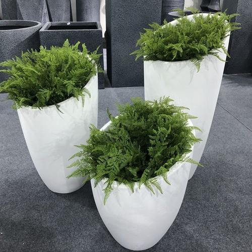 户外花瓶客厅大口径插花广口深高盆禅意玻璃钢落地花盆花器摆件