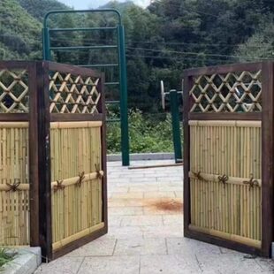 竹栅栏围栏外户民宿庭院别墅花园围墙菜园隔断爬藤架碳化防腐围栏