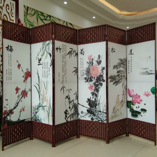 中式屏风隔断实木客厅折叠玄关移动办公室装饰现代简约屏风帘折屏