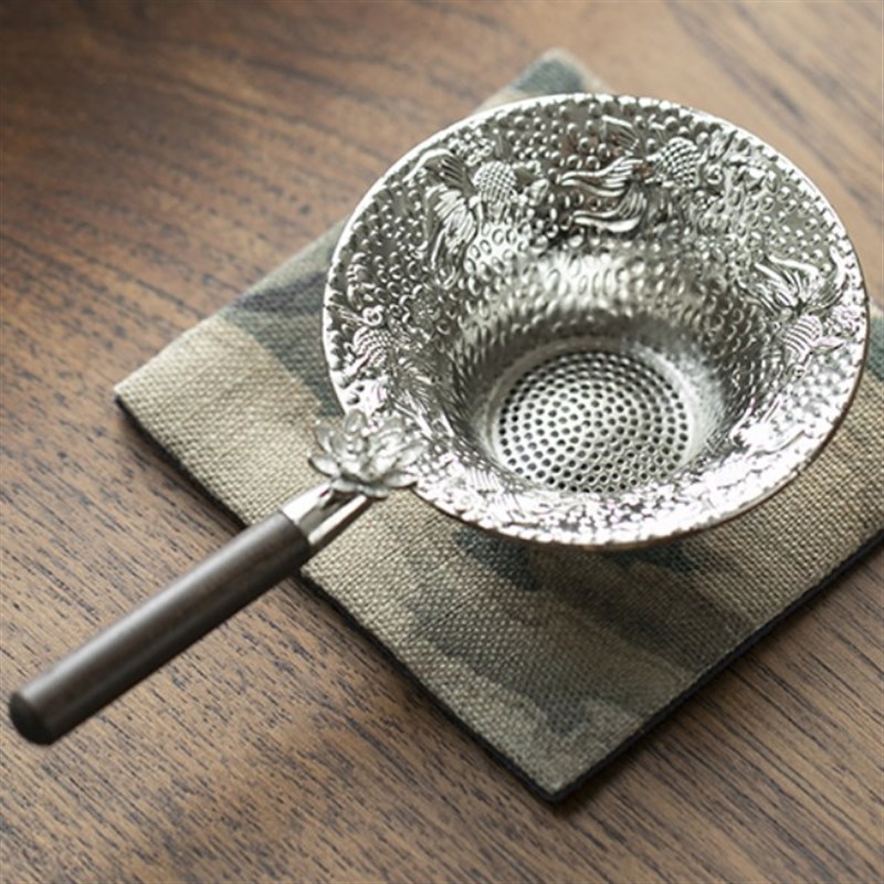 高档锦鲤茶滤茶漏创意茶水过滤器茶隔滤网公道杯功夫茶.具茶道配