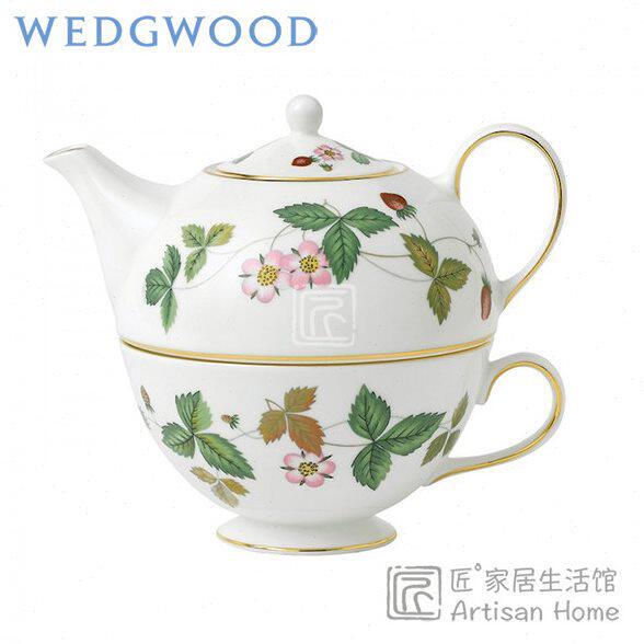 壶骨瓷杯壶1子WEDGWOOD霍汶希野母欧式下午茶具1进口草莓单人同款