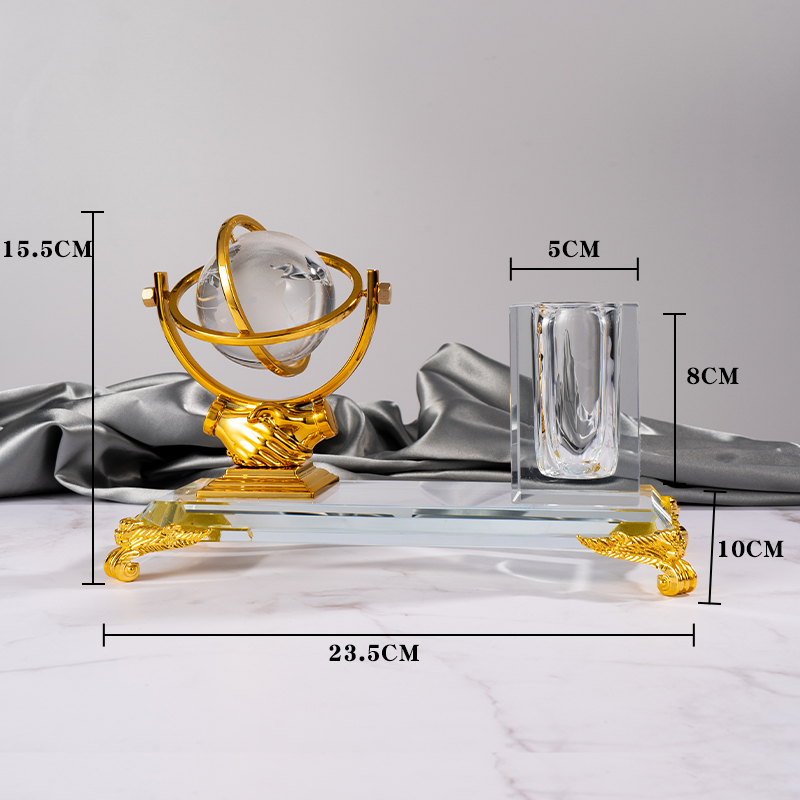 笔筒办公室桌面摆件商务礼品定制logo办公桌高档笔筒收纳盒客F厅