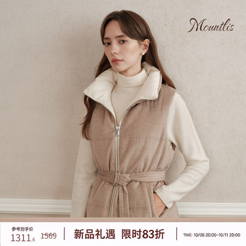双面穿羊毛羽绒服马甲