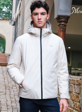 Mountlis蒙缇 休闲鹅绒服防风防水复合科技面料男士冬季绒服外套