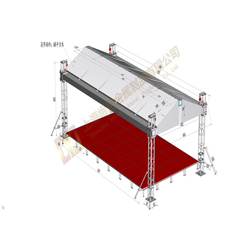 铝合金桁架人字顶带拱门灯光架舞台可喷塑背景龙门架