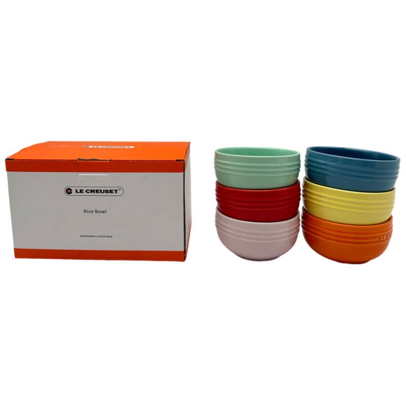 酷彩霓虹色系米饭碗盘子套装12cm陶瓷饭碗 6色彩虹饭碗20cm汤盘深