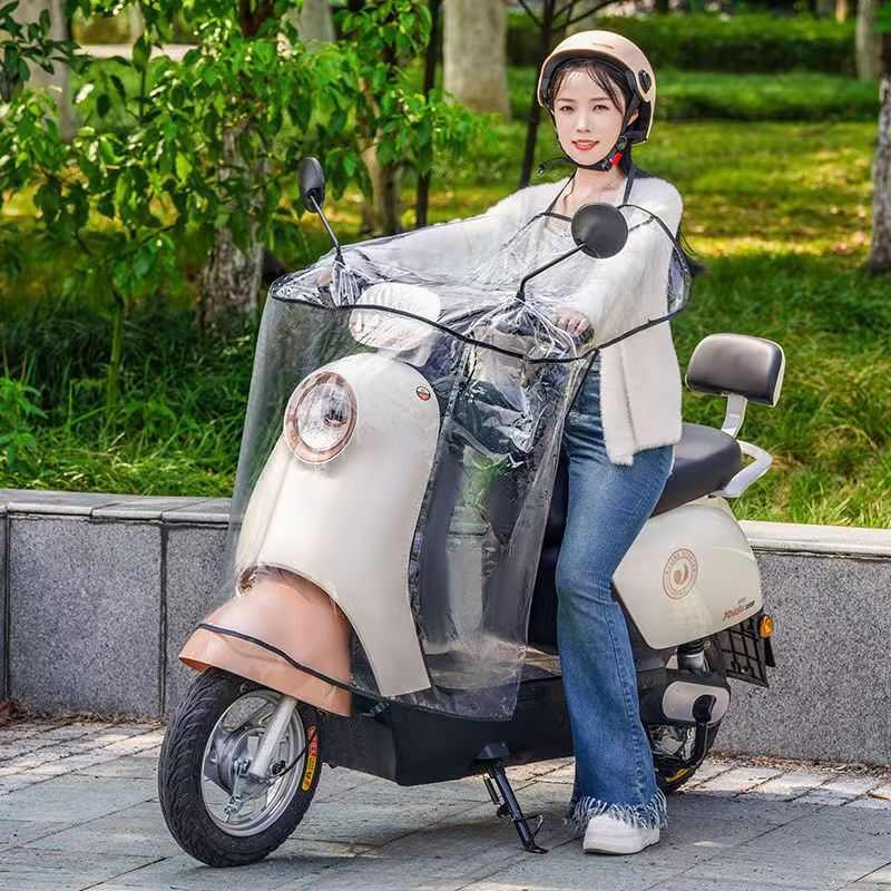 电动车挡风被防雨罩电动车机车透明防尘加大加T厚车头防水床包