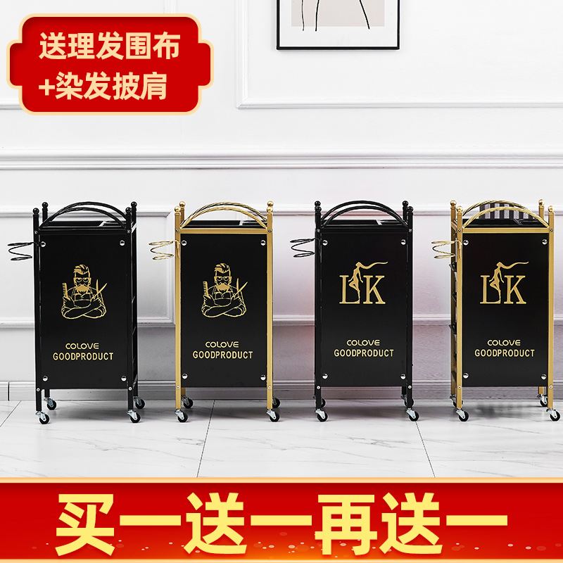 美发车发廊手推车杠车欧式包邮美容小推车理发店烫Y染工具车复古