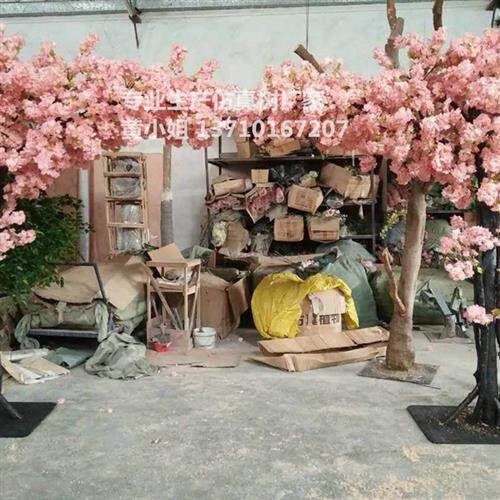 仿真樱花桃花树摄影舞台装饰道具拱门形大型假树仿真大型植物定制