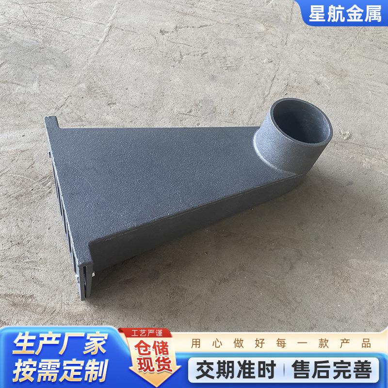 定制铸铁侧排雨水斗圆口方口侧排地漏穿墙地漏厂家供应