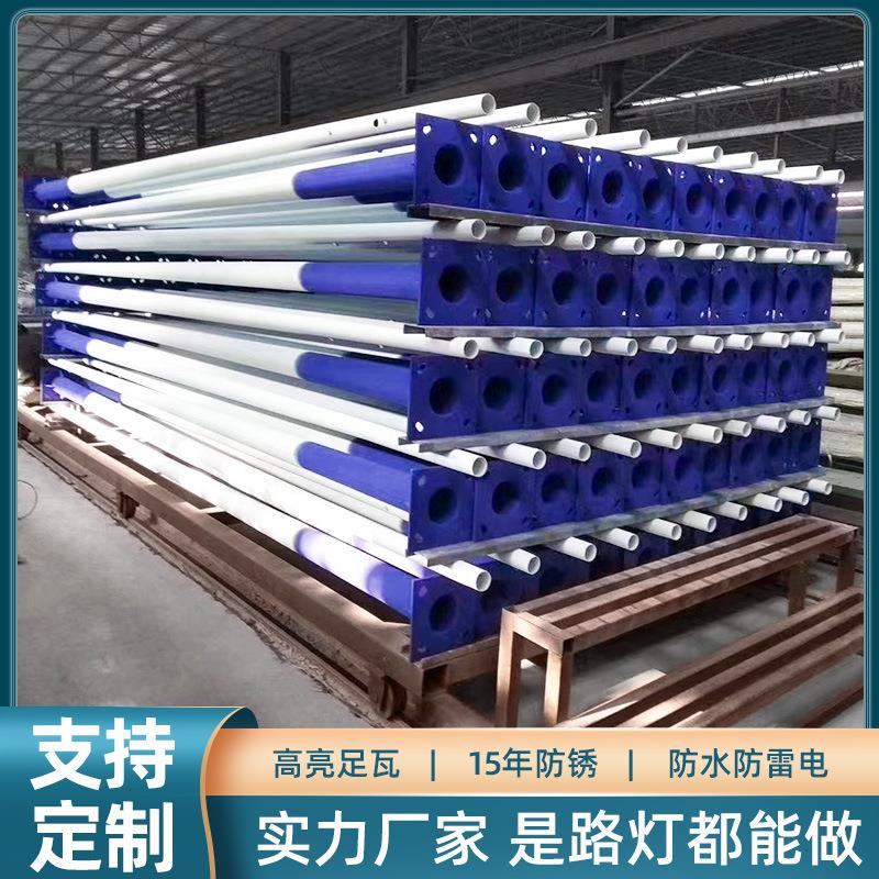 户外太阳能路灯杆6米8米直杆新农村小区工厂道路山区5米4米高杆