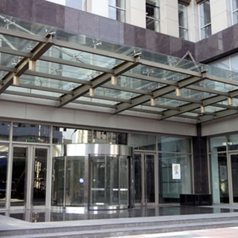 户外雨棚厂家钢化玻璃雨棚室外别墅阳台双层夹胶玻璃加粗钢架雨棚