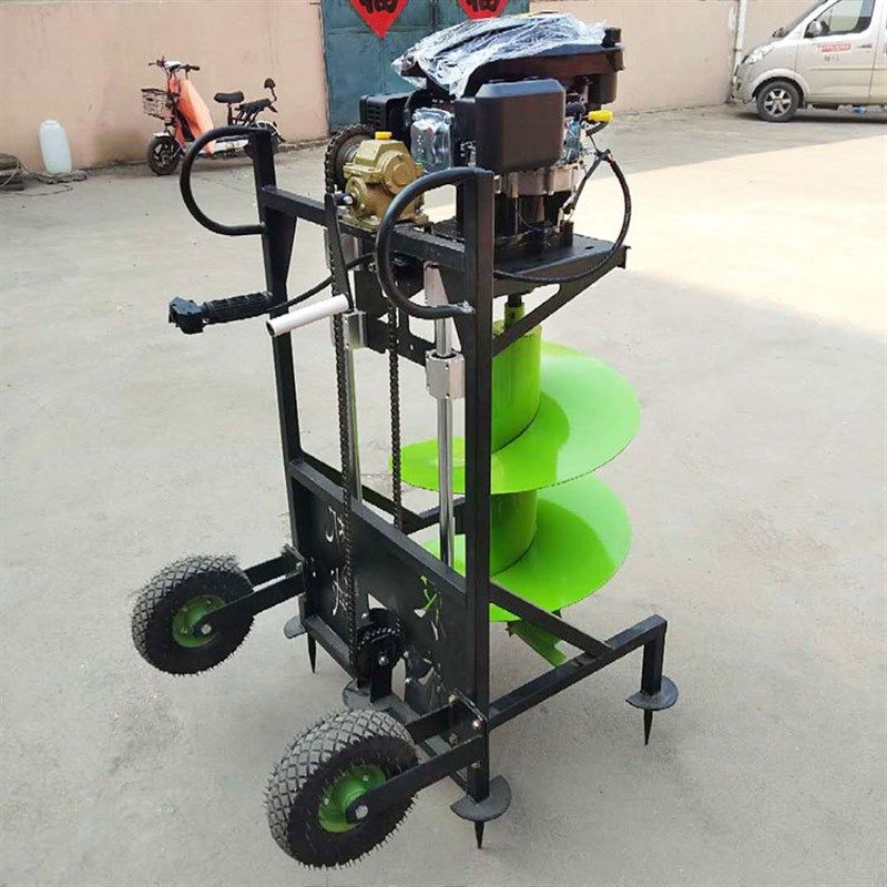 196CC汽油植树地钻挖坑机移动式果园施肥大棚打桩打洞挖孔地钻机,农机/农具/农膜,林业机械,淘宝优惠券,粉丝福利购,淘宝优惠卷