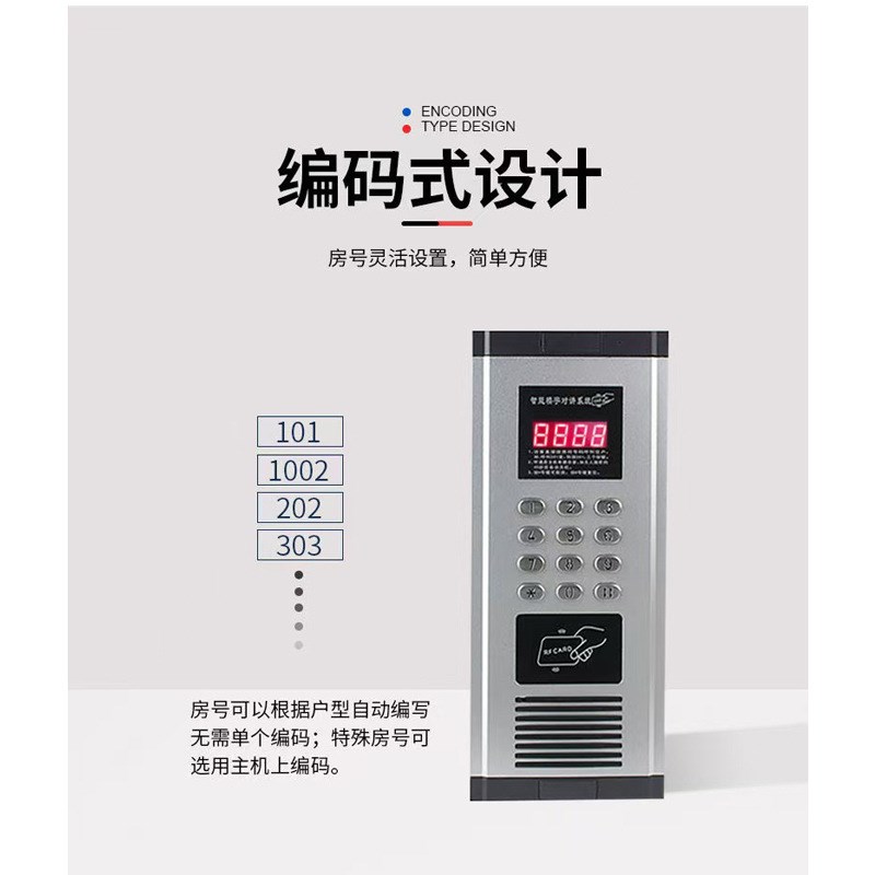非可视楼宇对讲系统小区语音单元门禁电子智能电话对讲门铃开锁