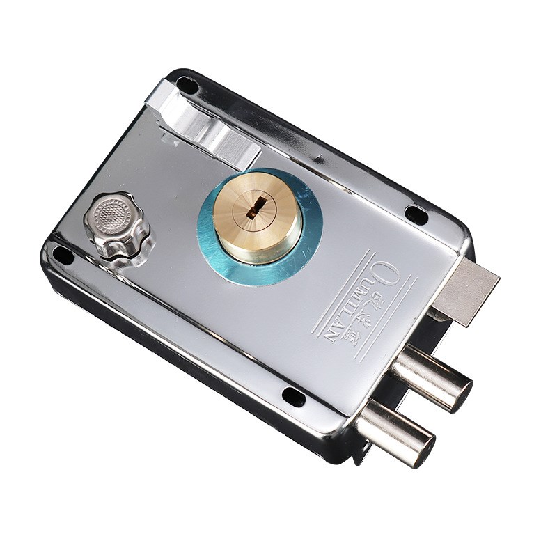 普通家用室内不锈钢外装门锁 卧室宿舍 大门老式防盗锁通用型