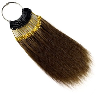 自然真发色板色卡短发发条漂染直发打蜡测试毛条真发发束厂家供应