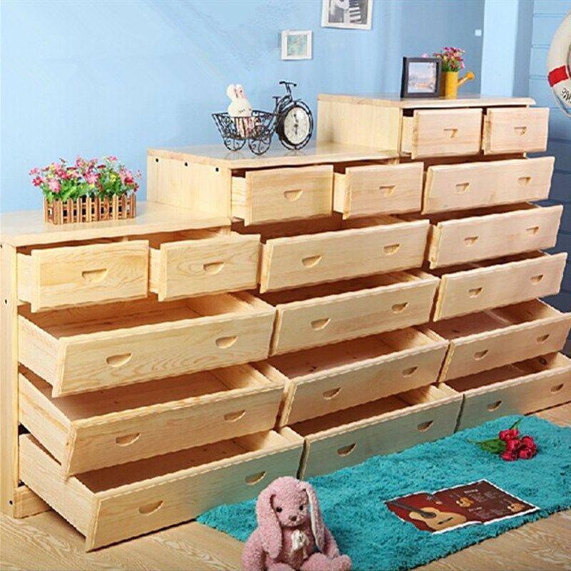 松木斗柜 实木五六七斗橱 卧室储物柜 化妆间收纳柜 书房抽屉柜