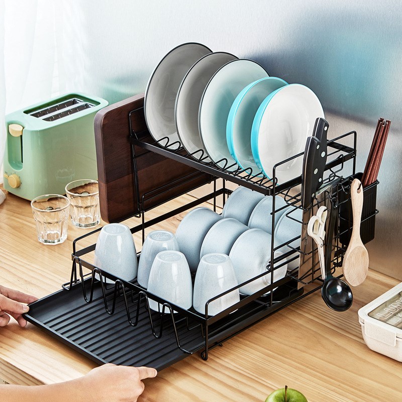 厨房置物架用品用具碗碟餐具收纳架碗筷收纳盒碗柜洗放晾沥水碗架