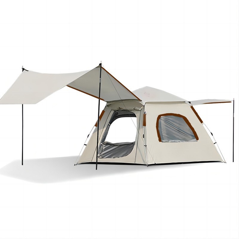 户外帐篷二合一全自动速开露营3-4人自带天幕便携式野营防晒帐篷