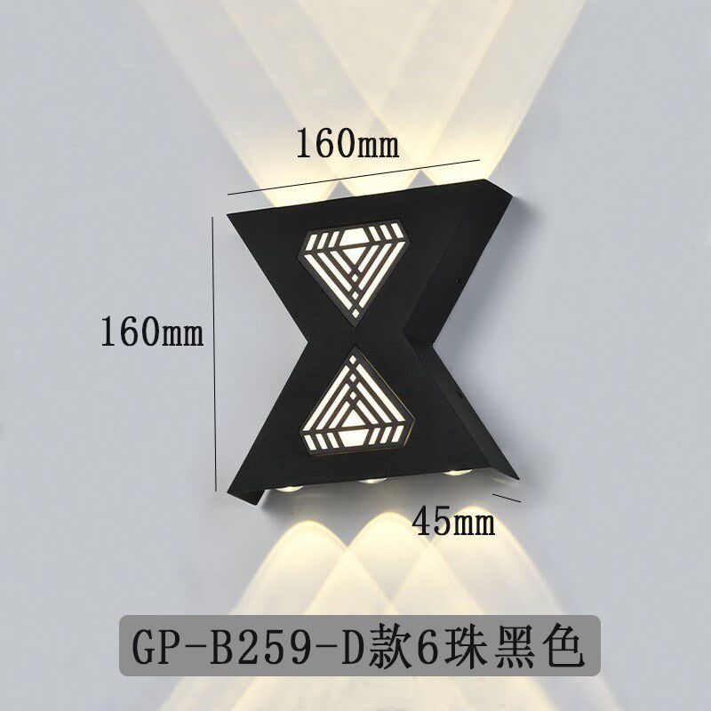 户外壁灯室外防水简约门口阳台露台别墅庭院外墙灯三角形铝材灯