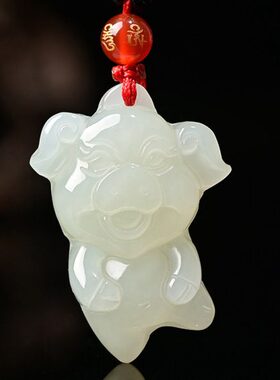 儿童款新疆玉佩宝宝和田玉十二生肖玉石挂件挂件吊坠玉坠生卡通肖