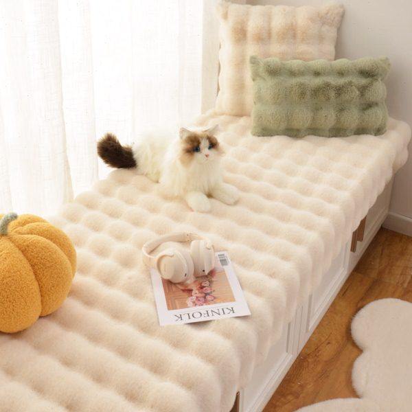 奶油毯兔窗台垫网红卧室榻榻米阳台泡泡垫子风坐垫定制飘窗垫毛绒,居家布艺,飘窗垫,淘宝优惠券,粉丝福利购,淘宝优惠卷