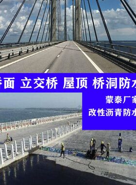 面阶反应路桥10T-1二材料防水涂料0FY屋桥堵面AMP防水沥青防水漏-