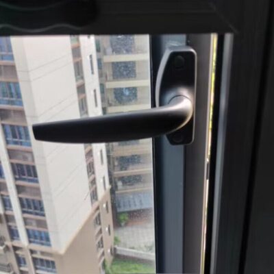 执锁扣平开窗执铝合金门窗外玻璃动窗户手窗拉手配件手窗把手传开