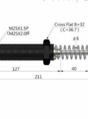 螺/2582.025/2/距25N/油压缓冲器/牙/气缸40机械手501-025C253SC