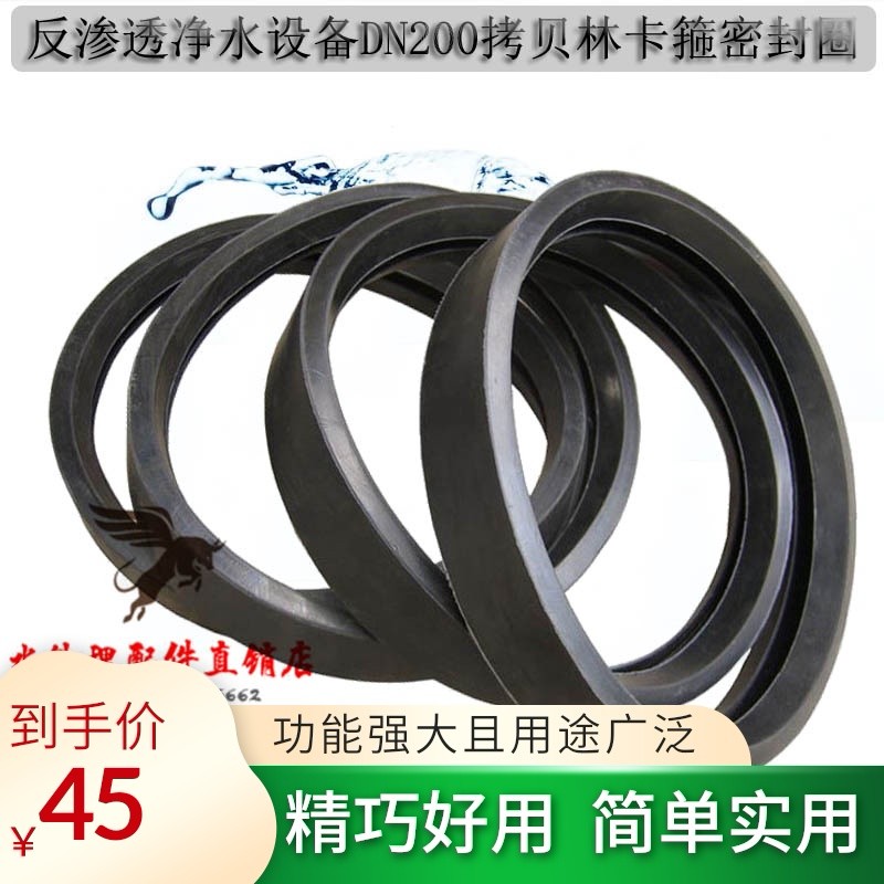 超滤反渗透设备DN200拷贝林卡x箍8寸8040不锈钢抱箍管卡橡胶密封