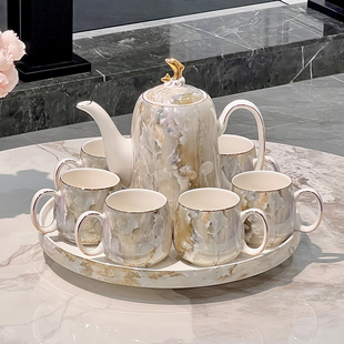 2024新款 茶具套装 轻奢高档陶瓷水杯茶壶茶杯家用客W厅待客结婚礼