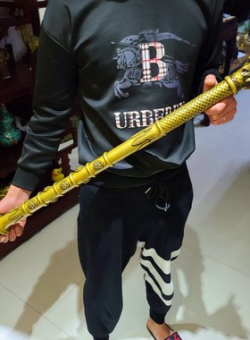 黄铜龙头杵 纯铜居家摆件摆饰装饰品利家O客厅书房摆设龙头杖