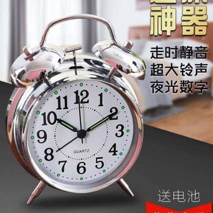 起女生变态叫醒强力大音量指针男生床神器学生专用式闹铃闹钟超响