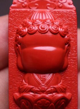 吊牌项链串砂挂件佛吊坠红长保真本命年宝宝饰品文玩朱砂男女车包