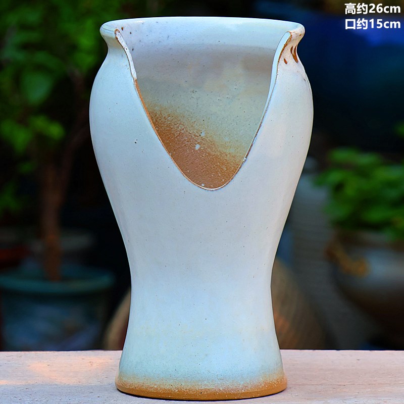 多肉花盆高筒法师大号悬崖桩绿z植大口径九尾狐直筒鱼尾三角梅陶