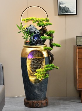 茶室流水造景喷泉摆件q办公室招财景观循环水装饰品水幕墙乔迁礼