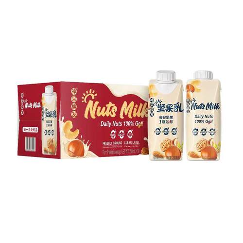 山姆统一神采焕发坚果乳植物蛋白饮料250mL*18盒年货送礼春节年货