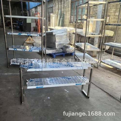 不锈钢商用货架方管冷库镂空花架格栅储物架食堂厨房沥水菜架酒店