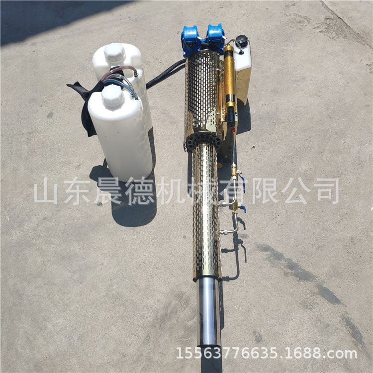 小型汽油脉冲式弥雾机 双管水冷烟雾机背负式大棚打药机