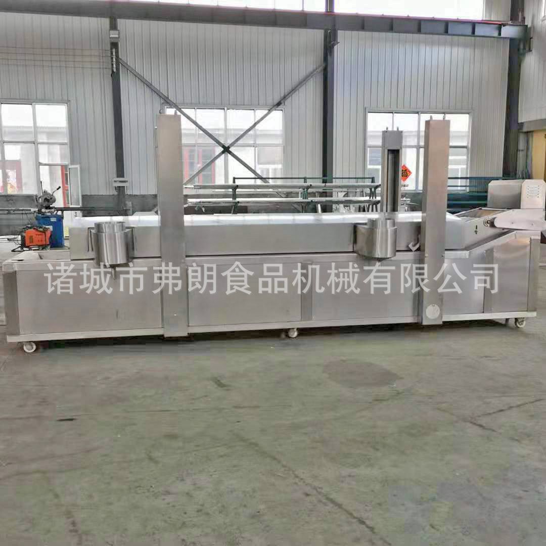 油面筋油炸设备 大型鱼豆腐油炸加工生产线 全自动油炸生产线