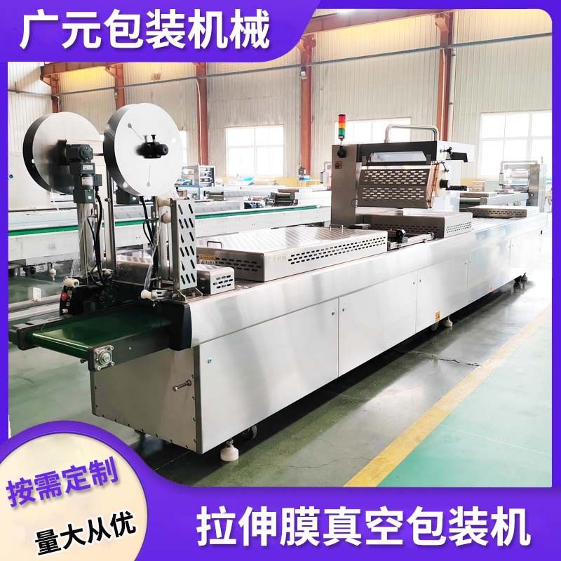 牛肉丸子锁鲜拉伸膜真空包装机 全自动大型封口机定做 商用包装机