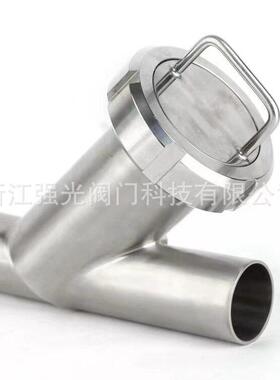 卫生级不锈钢，食品级，Y形过滤器，管道，快装，焊接，304/316