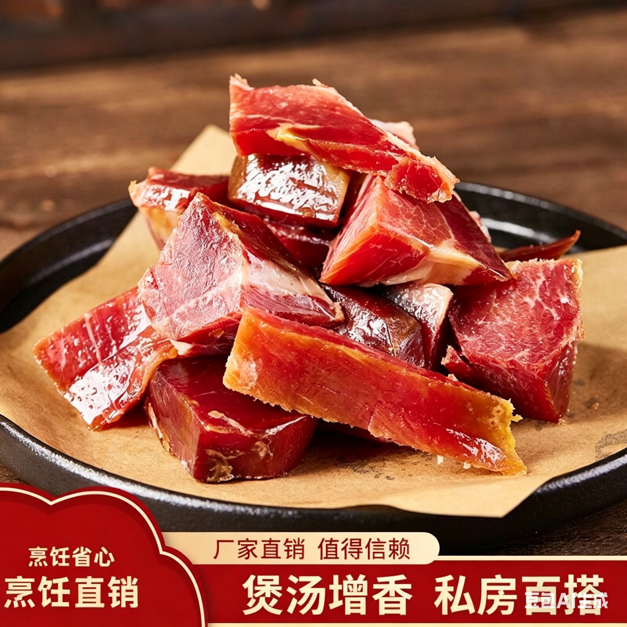 金华火腿边角料食品大块碎肉去骨精肉商用厂家直供做酱官方旗舰店