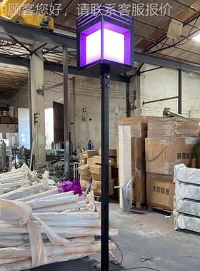 新中式新型潮YJS-紫色款流啡店奶茶店景区园紫色亚公咖克力方形罩